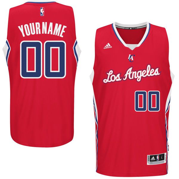 Men Los Angeles Clippers Adidas Red Custom Swingman Road NBA Jersey